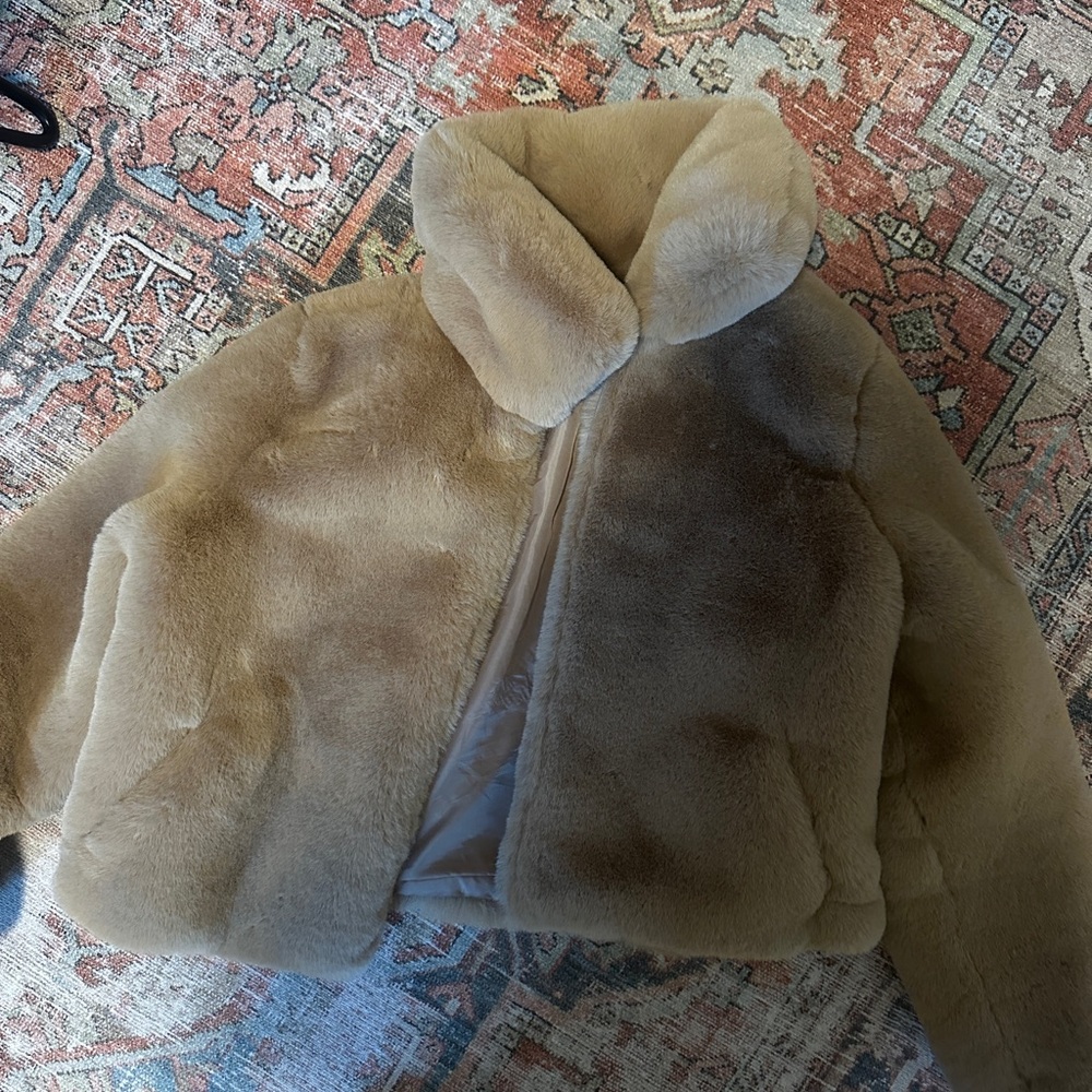Old navy Tan Faux Fur Jacket